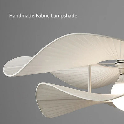 Lustre Nordique Simple Wabi Sabi en Tissu Led Loft - Lumiine