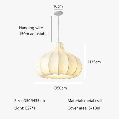 Lustre Nordique Simple Wabi Sabi en Soie Led Loft