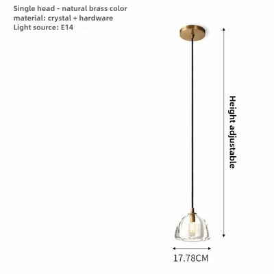 Lustre Post Moderne Rond de Lumière Cristal Acier Inoxydable - Lumiine