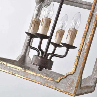 Lustre Rétro Américain en Bois Restaurant Cuisine - Lumiine