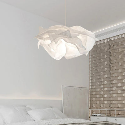 Lustre Rétro en Papier Pétale pour Décoration Intérieure - Lumiine