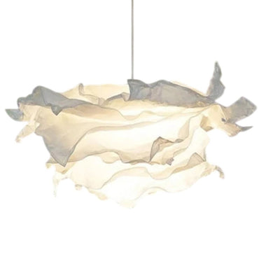 Lustre Rétro en Papier Pétale pour Décoration Intérieure - Lumiine