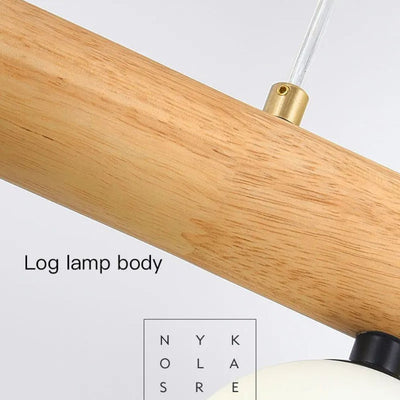 Lustre Rustique Led en Bois Style Country - Lumiine