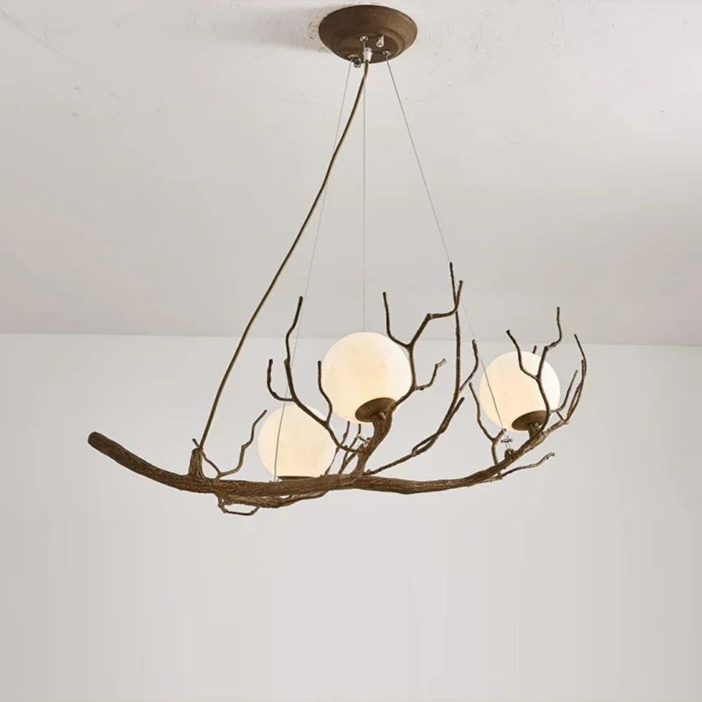 Lustre Sandyha Firefly LED Design Branche d'arbre Pendentif Éclairage