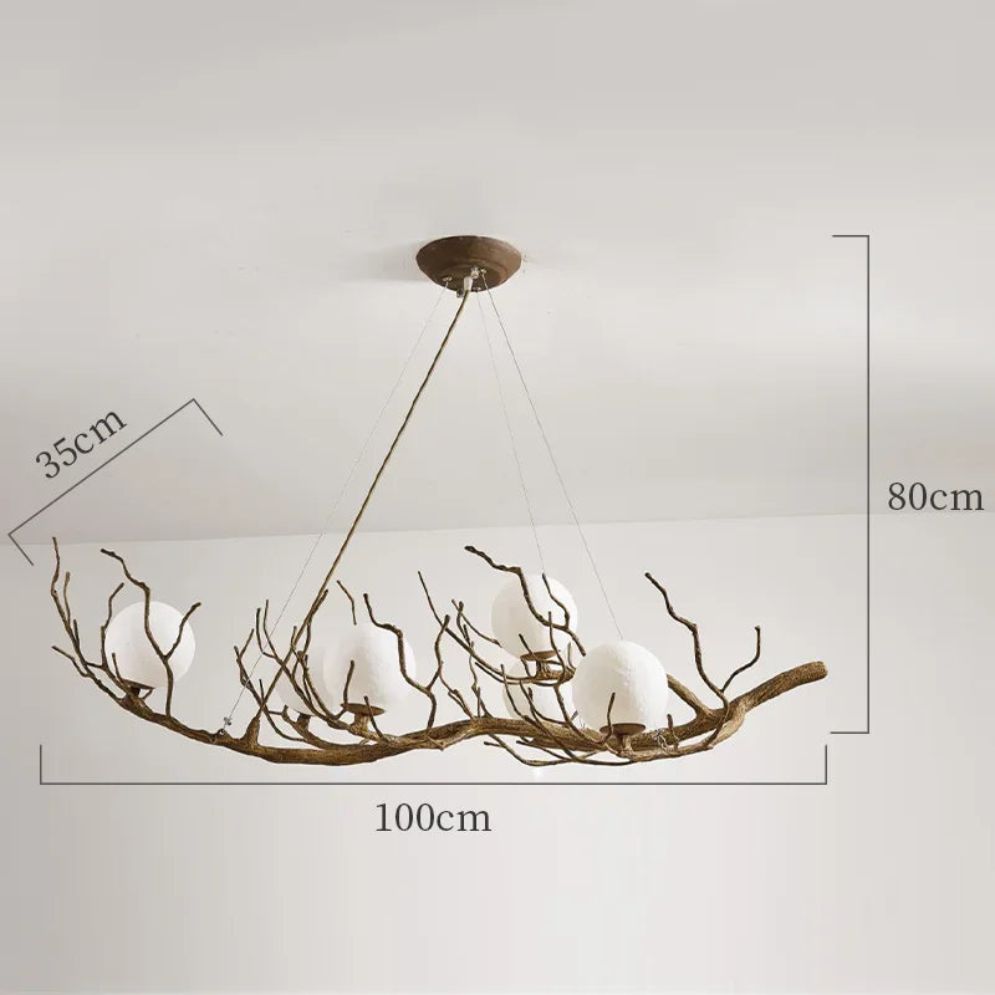 Lustre Sandyha Firefly LED Design Branche d'arbre Pendentif Éclairage