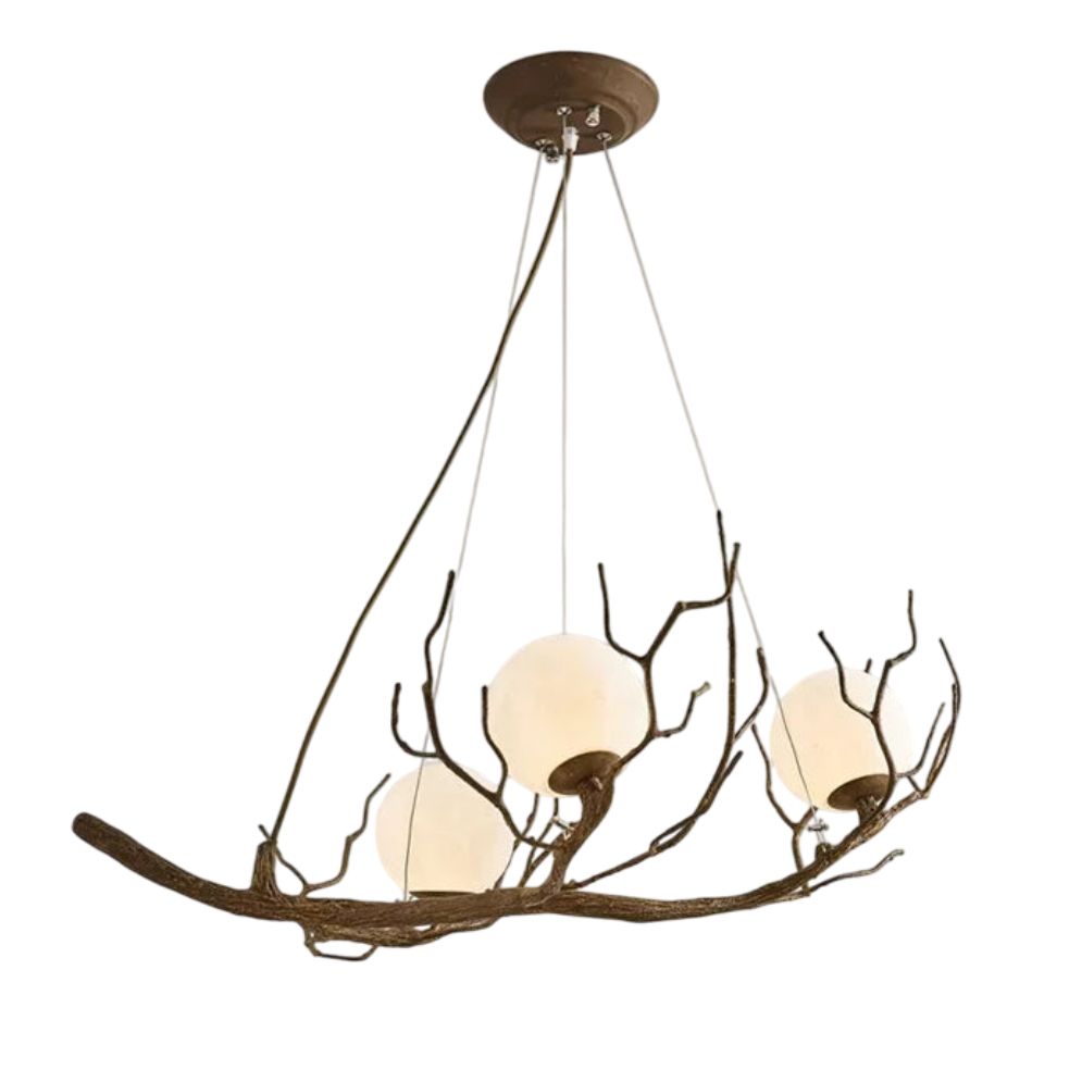Lustre Sandyha Firefly LED Design Branche d'arbre Pendentif Éclairage
