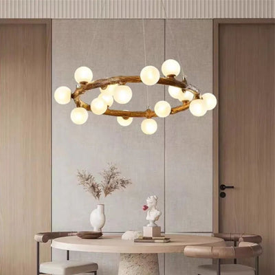 Lustre Suspendu Design Rétro avec Éclairage LED Décoratif