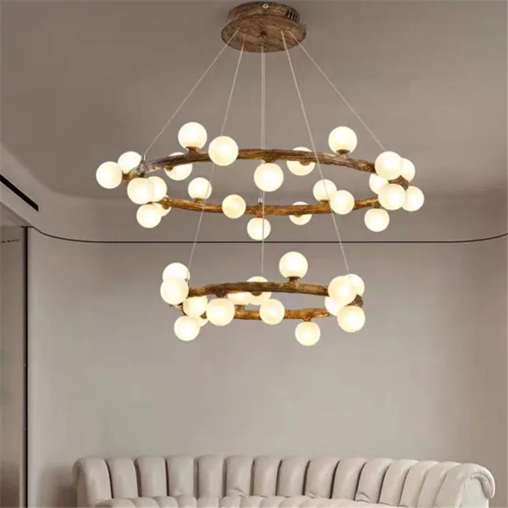 Lustre Suspendu Design Rétro avec Éclairage LED Décoratif
