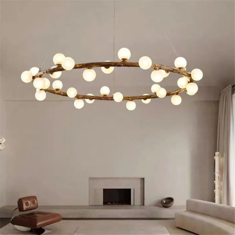Lustre Suspendu Design Rétro avec Éclairage LED Décoratif