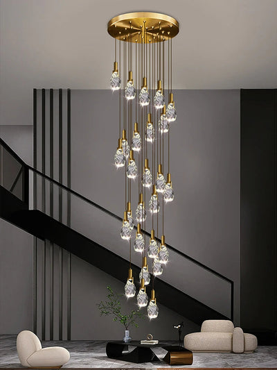Lustre Suspendu Led Design Nordique Spirale Intensité Variable - Lumiine