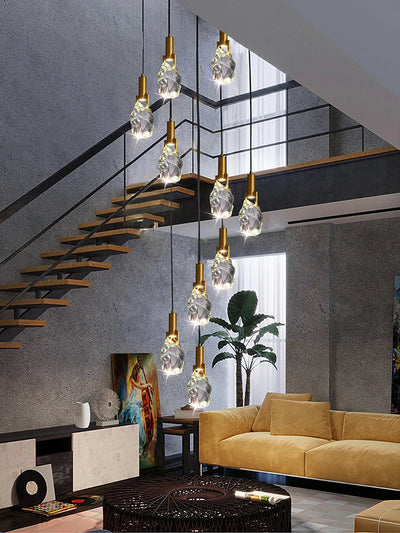 Lustre Suspendu Led Design Nordique Spirale Intensité Variable - Lumiine