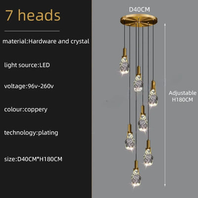 Lustre Suspendu Led Design Nordique Spirale Intensité Variable - Lumiine