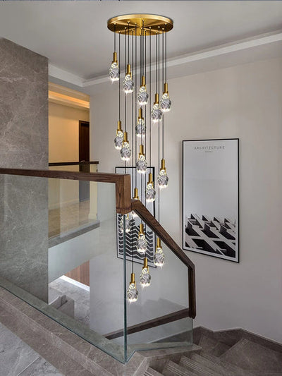 Lustre Suspendu Led Design Nordique Spirale Intensité Variable - Lumiine