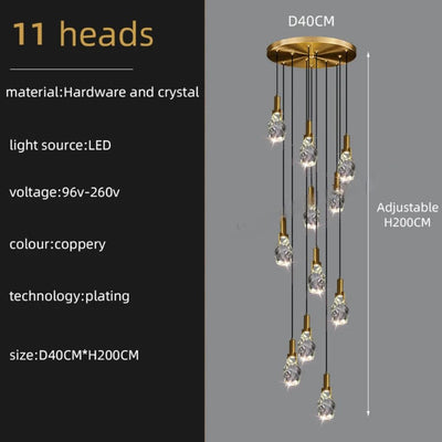 Lustre Suspendu Led Design Nordique Spirale Intensité Variable - Lumiine