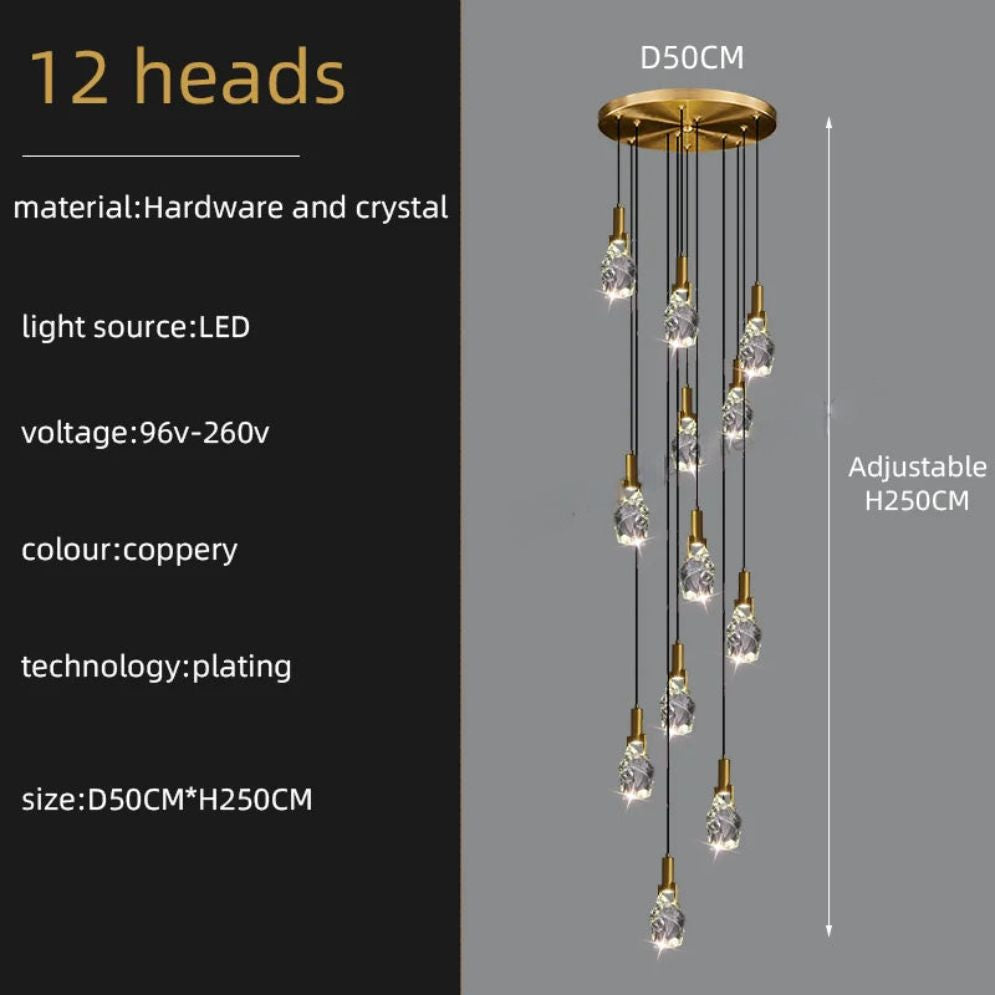 Lustre Suspendu Led Design Nordique Spirale Intensité Variable - Lumiine
