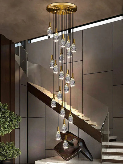 Lustre Suspendu Led Design Nordique Spirale Intensité Variable - Lumiine