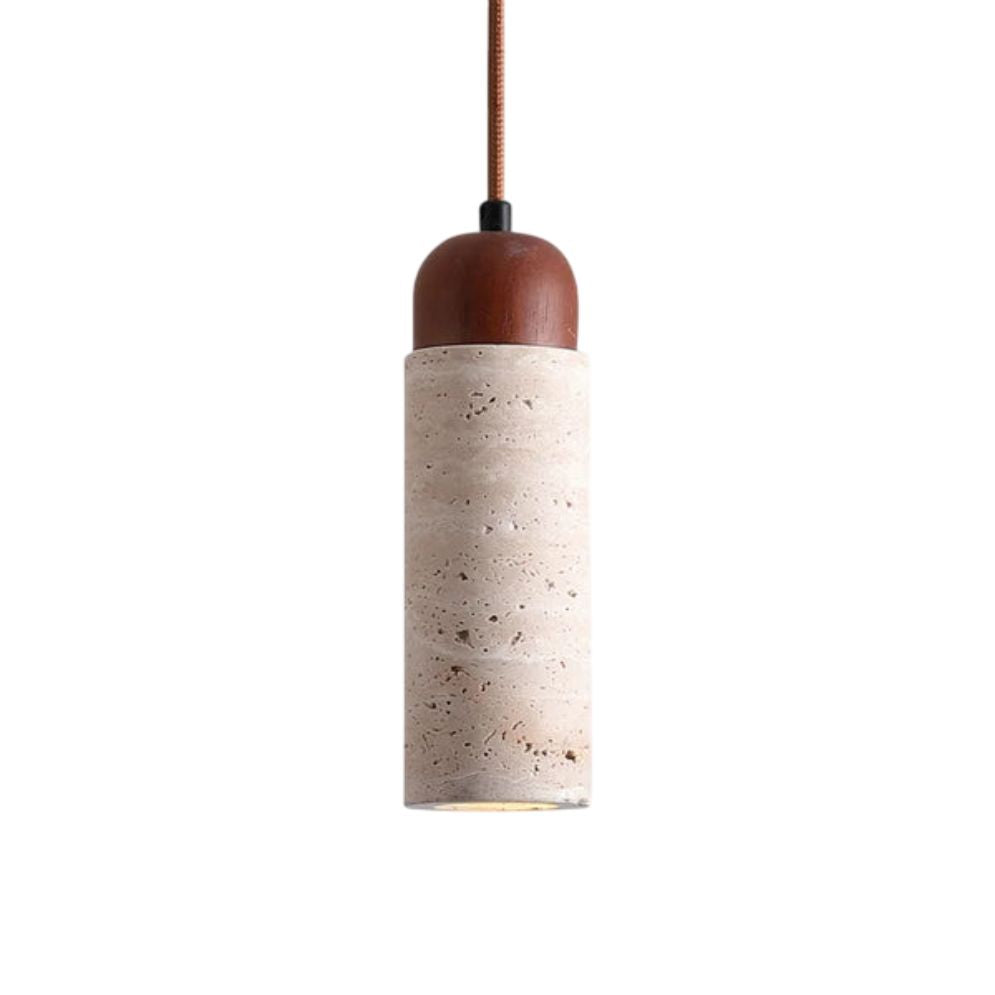 Lustre Suspendu Led Rétro avec Pierre Naturelle Vintage