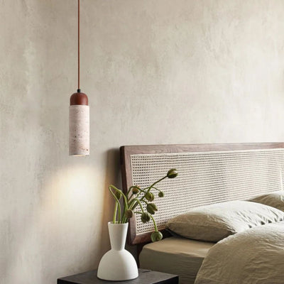 Lustre Suspendu Led Rétro avec Pierre Naturelle Vintage