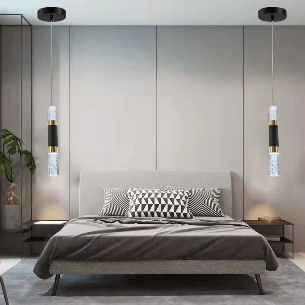Lustre Suspendu Moderne Led avec Abat-Jour Acrylique Hyperbolique - Lumiine