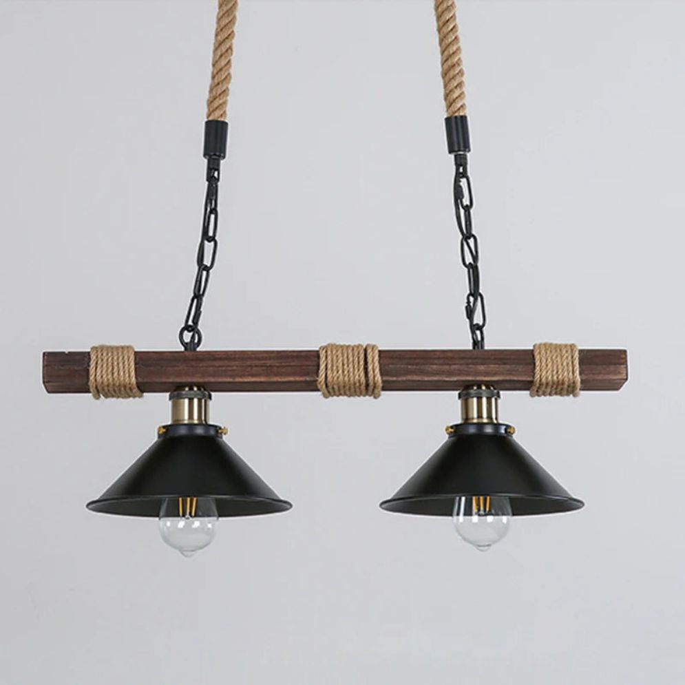 Lustre Suspendu Vintage en Corde de Cuisine Industriel Rétro Loft - Lumiine