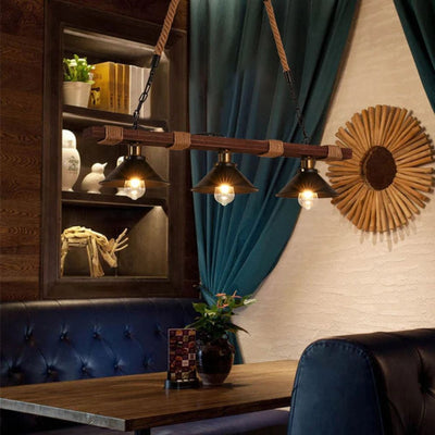 Lustre Suspendu Vintage en Corde de Cuisine Industriel Rétro Loft - Lumiine