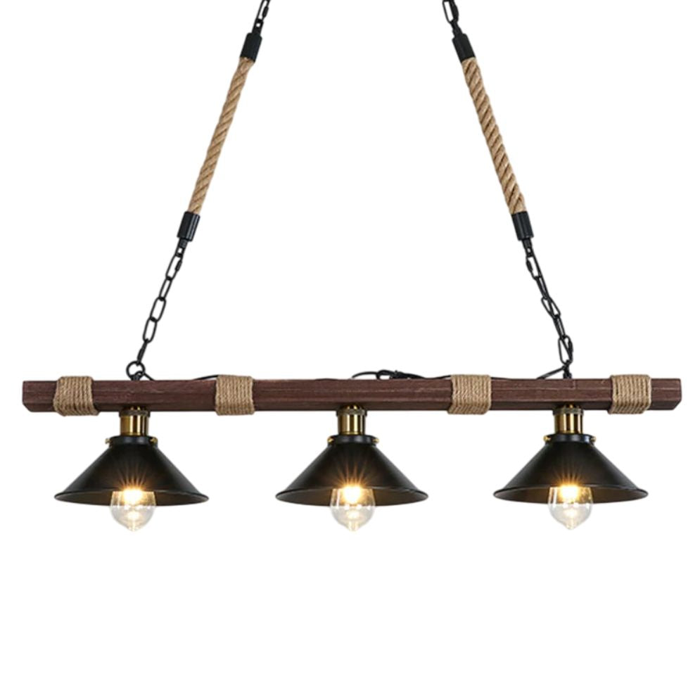 Lustre Suspendu Vintage en Corde de Cuisine Industriel Rétro Loft - Lumiine