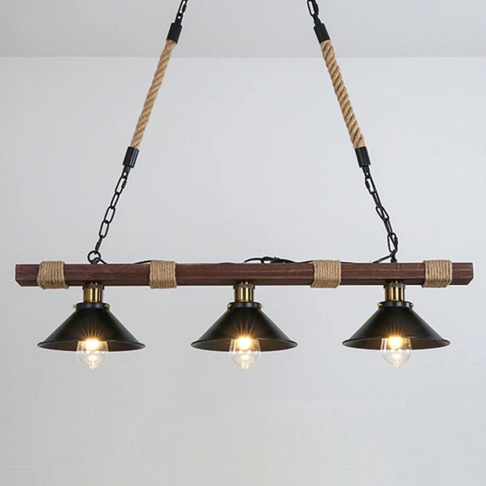 Lustre Suspendu Vintage en Corde de Cuisine Industriel Rétro Loft - Lumiine