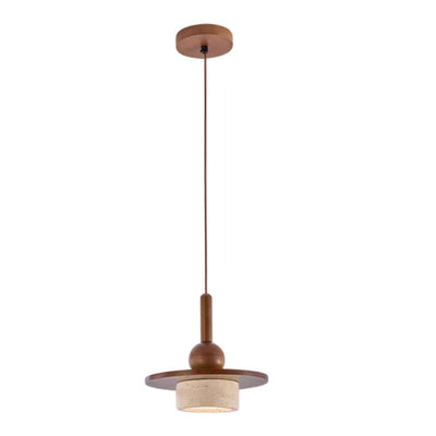 Lustre Suspendu Vintage en Pierre Naturelle avec Led - Lumiine