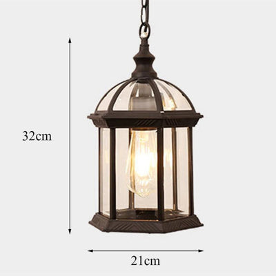 Lustre Vintage Américain pour Extérieur en Verre - Lumiine