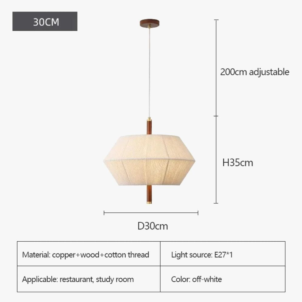 Lustre Rétro Nordique en Tissu pour Décoration Intérieure