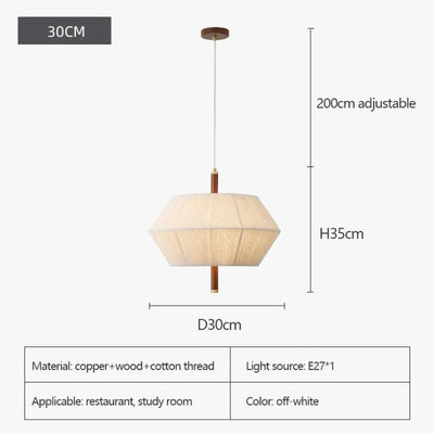 Lustre Rétro Nordique en Tissu pour Décoration Intérieure