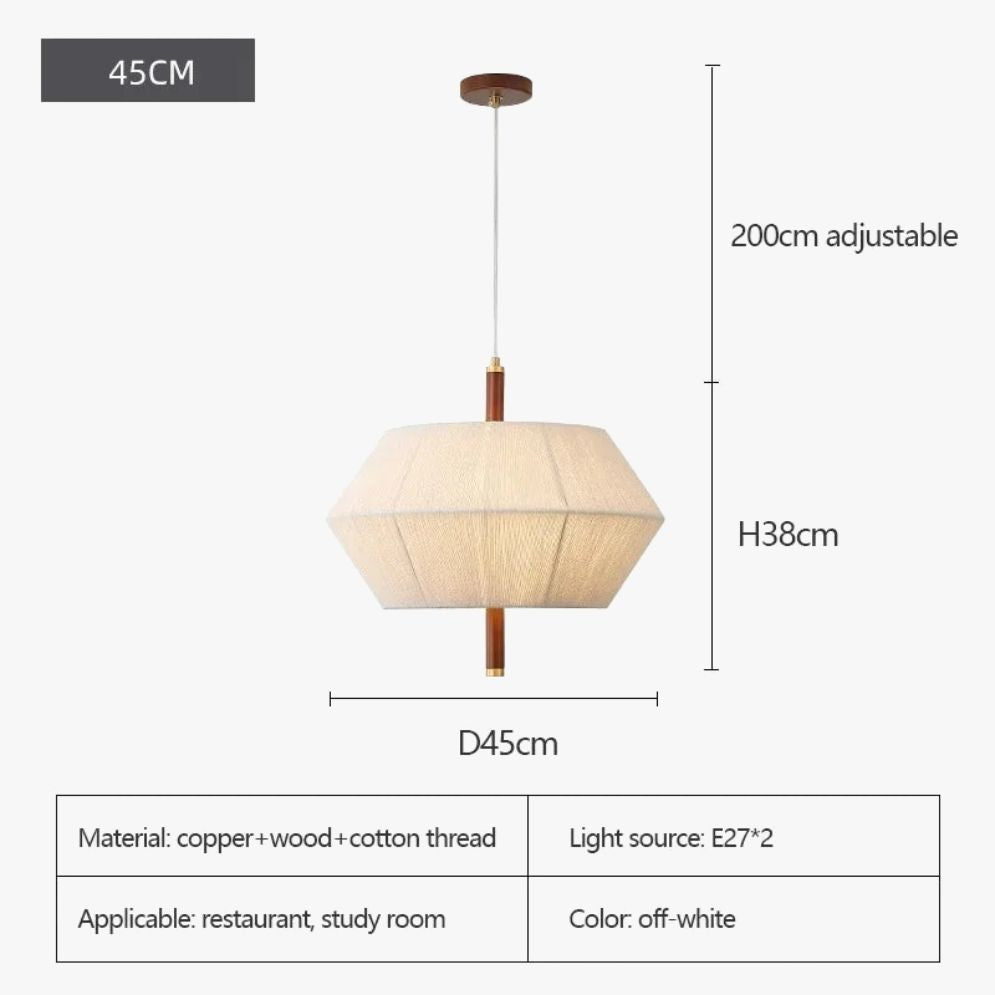 Lustre Rétro Nordique en Tissu pour Décoration Intérieure