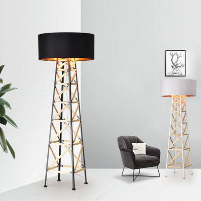 Nordique Design Étagère Dorée Lampadaires pour Salon - Lumiine