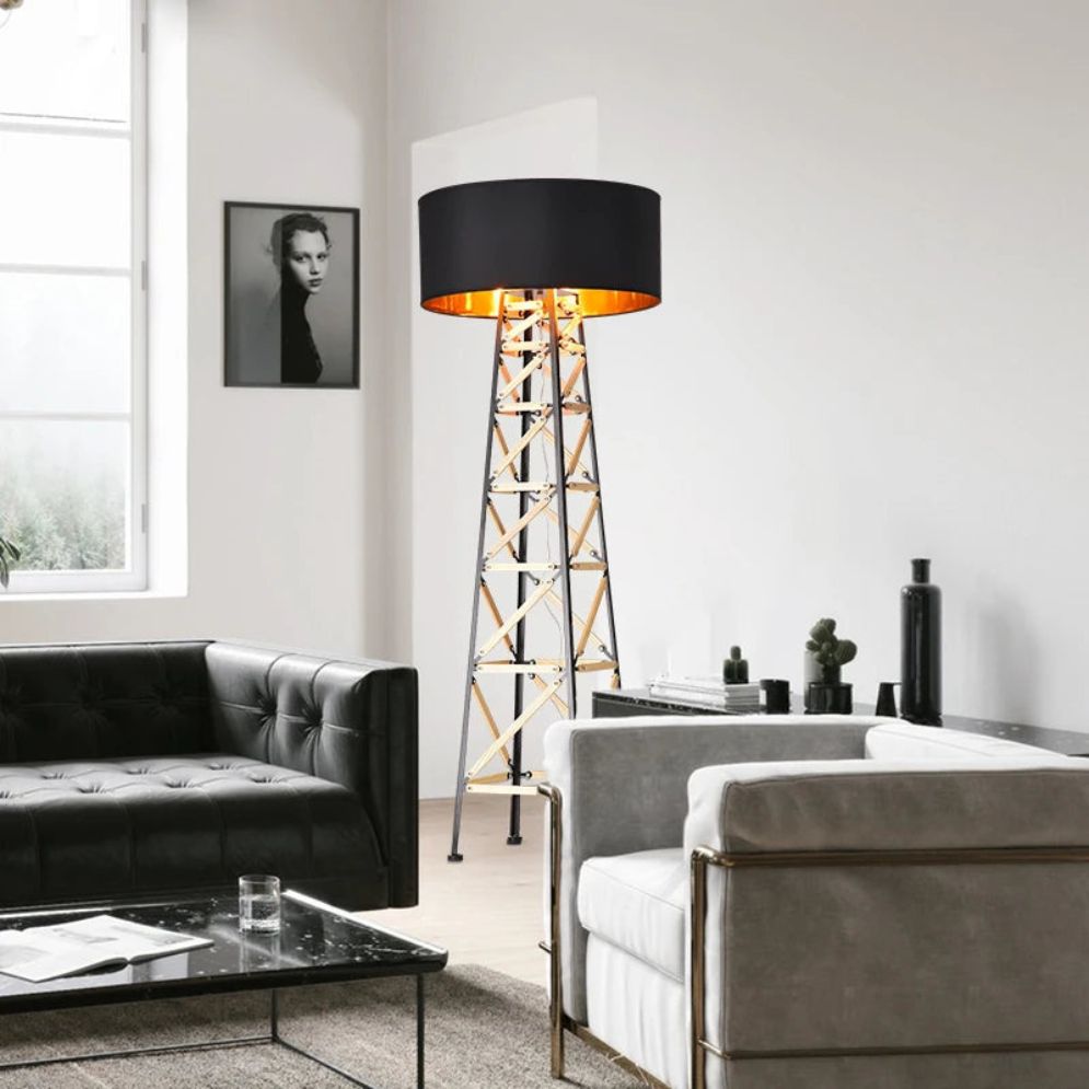 Nordique Design Étagère Dorée Lampadaires pour Salon - Lumiine
