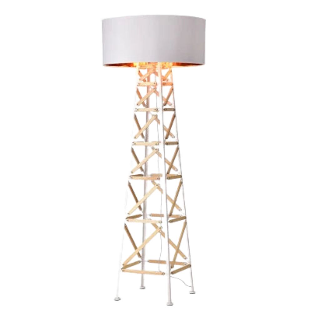 Nordique Design Étagère Dorée Lampadaires pour Salon - Lumiine