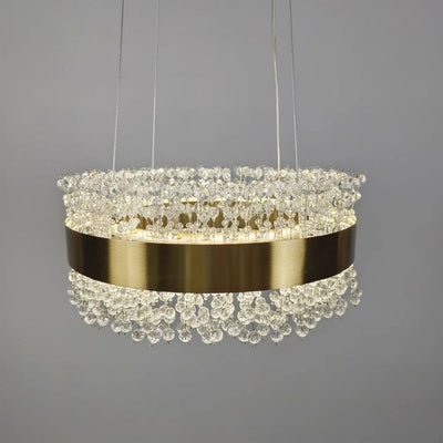 Lustre Nordique Lumière Luxe Salon Led en Cristal Moderne