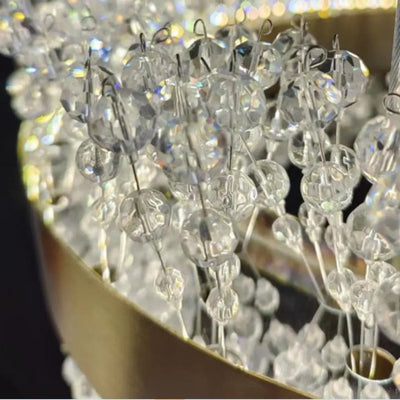 Lustre Nordique Lumière Luxe Salon Led en Cristal Moderne