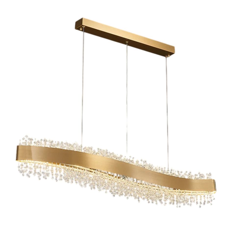 Lustre Nordique Lumière Luxe Salon Led en Cristal Moderne