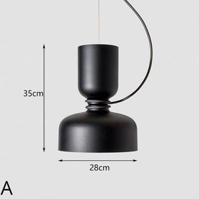Nordique Macaron coloré Led Suspension Simple en Fer Forgé - Lumiine