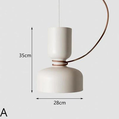 Nordique Macaron coloré Led Suspension Simple en Fer Forgé - Lumiine