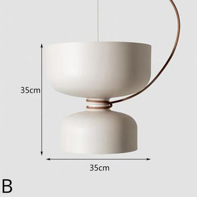 Nordique Macaron coloré Led Suspension Simple en Fer Forgé - Lumiine