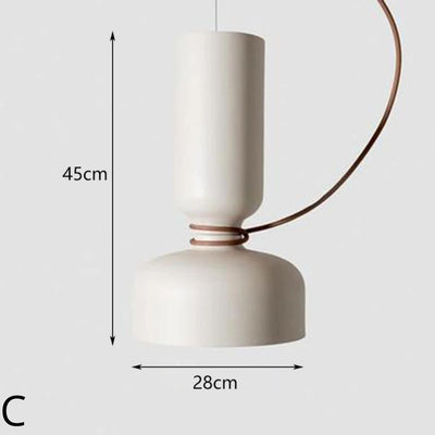 Nordique Macaron coloré Led Suspension Simple en Fer Forgé - Lumiine