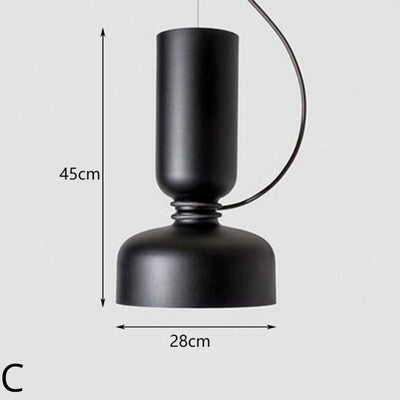 Nordique Macaron coloré Led Suspension Simple en Fer Forgé - Lumiine