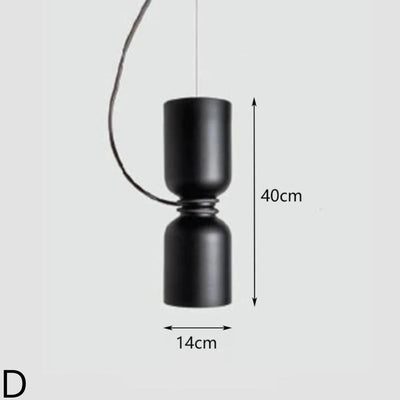 Nordique Macaron coloré Led Suspension Simple en Fer Forgé - Lumiine