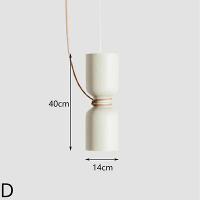 Nordique Macaron coloré Led Suspension Simple en Fer Forgé - Lumiine