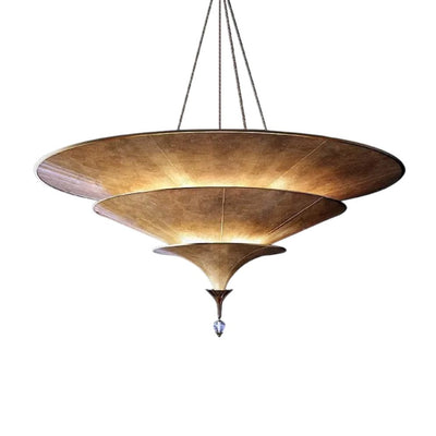 Suspension Nordique Wabi Sabi Papier Métal Pendentif - Lumiine