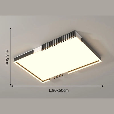 Plafond Moderne à Led en Aluminium Rond, Rectangle ou Carré - Lumiine