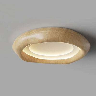 Plafonnier Circulaire en Bois Massif - Lumiine