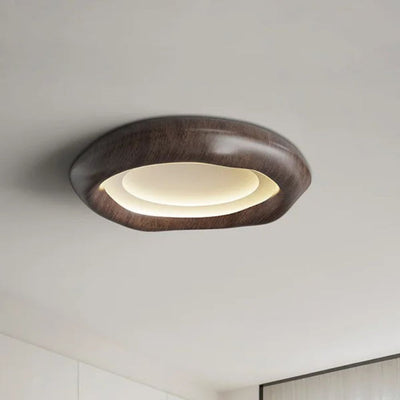 Plafonnier Circulaire en Bois Massif - Lumiine