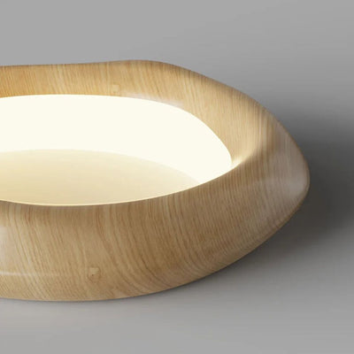 Plafonnier Circulaire en Bois Massif - Lumiine